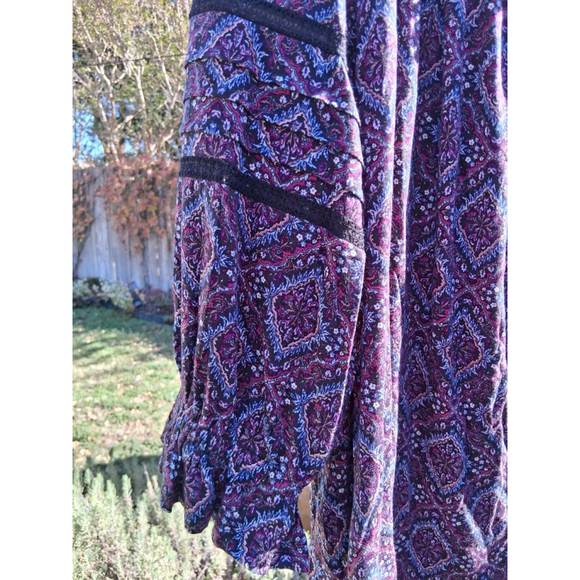 NWT🔥 Lane Bryant Plus Size 22/24 Purple Black Off The Shoulder Blouse - Picture 3 of 8